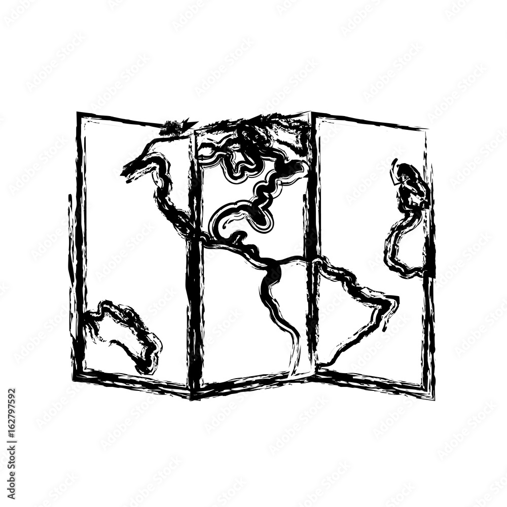 Fototapeta premium world map icon