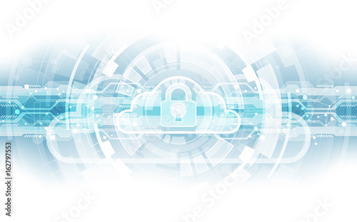 Abstract security digital technology background. Illustration Vector