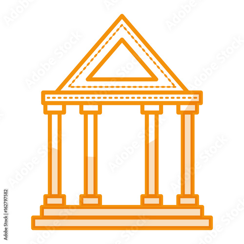 bank building isolated icon vector illustration design