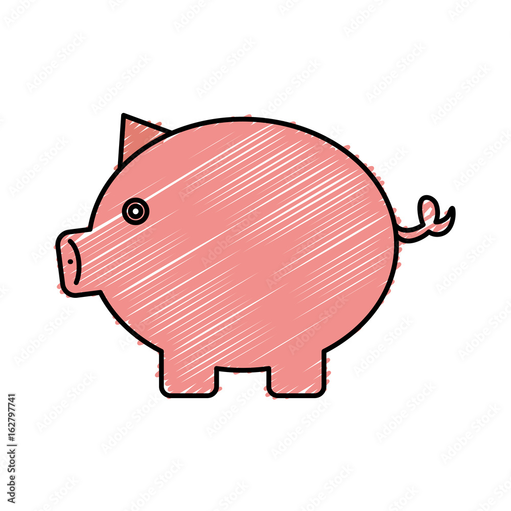 Fototapeta premium piggy savings isolated icon vector illustration design