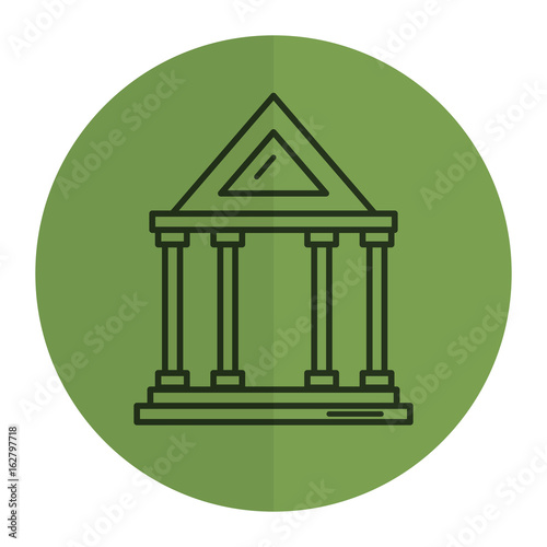 bank building isolated icon vector illustration design