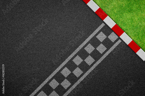 Finish line racing background top view