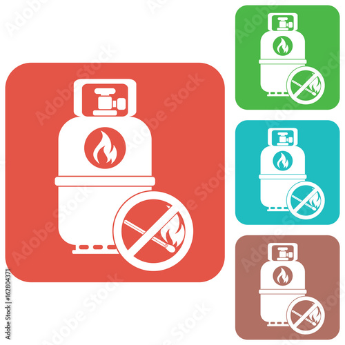 Camping gas bottle icon