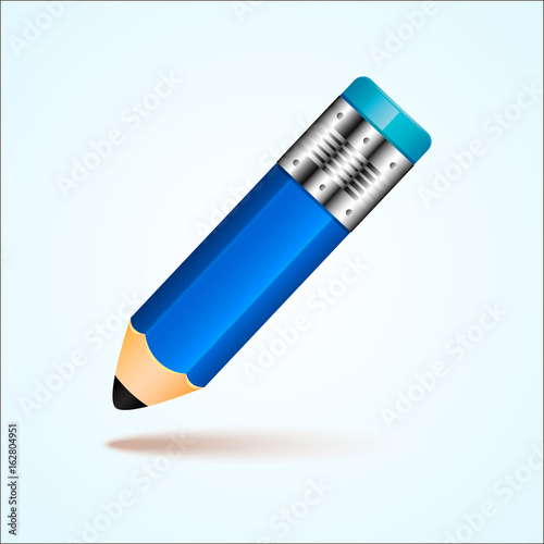Simple pencil with eraser