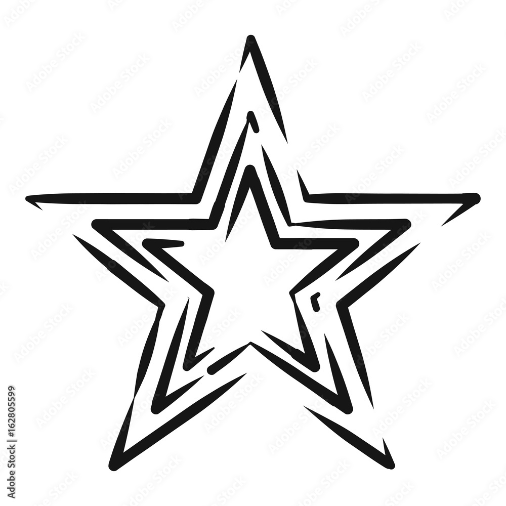 vector illustration of big black grunge star vector illustration of big black grunge star
