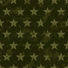 Fototapete Militärmuster Grunge Militärsterne im Used Look  © merydolla