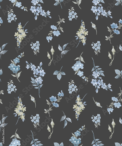 Seamless abstract floral vector pattern