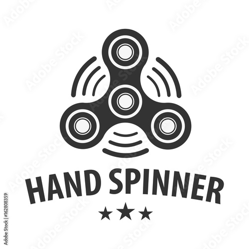 Hand Spinner Logo, Emblems and Icon. Fidget Spinners. Anti Stress toy.