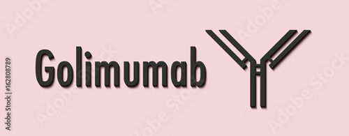 Canvas Print Golimumab monoclonal antibody drug