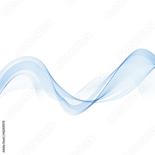Abstract template background with blue curved wave.