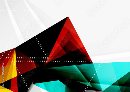 Vector low poly style 3d triangle line