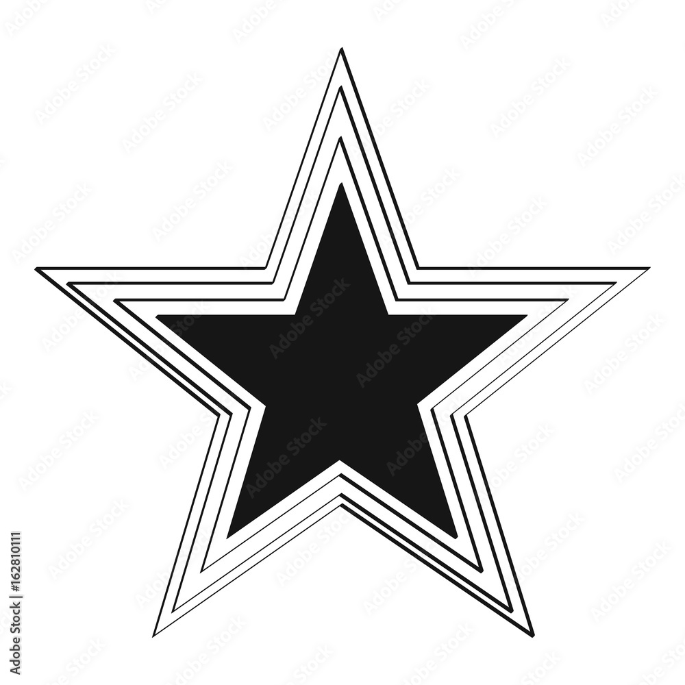 vector illustration of big black grunge star
