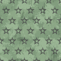 Fototapete Militärmuster Militärsterne Grunge Muster Vintage  © merydolla