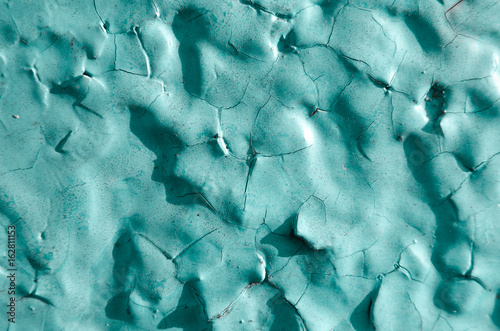 The texture of the old bluish paint