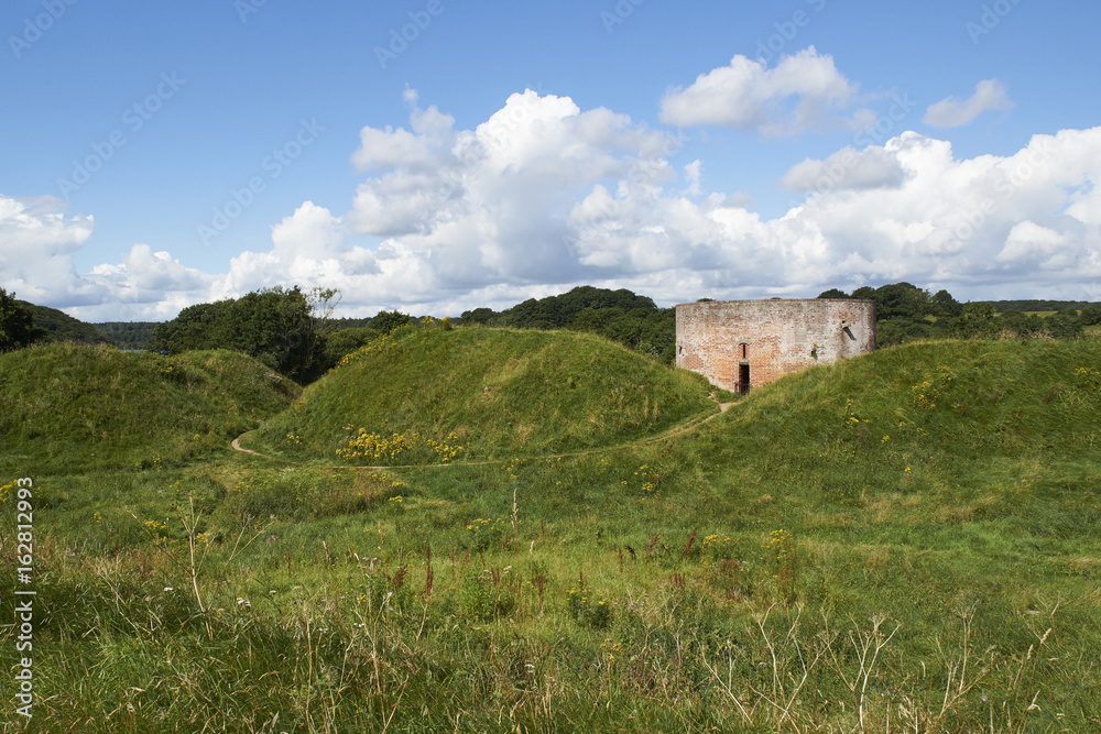 Landscape at Hald Ruin in Denmark