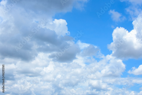 Blue sky background with cloud strom