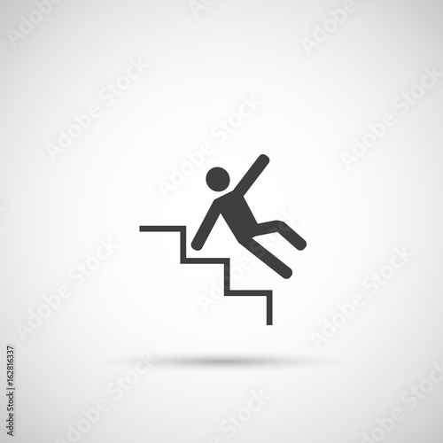 slippery stairs icon