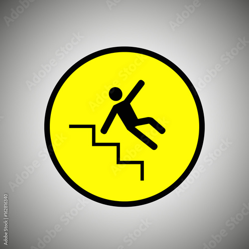 slippery stairs icon