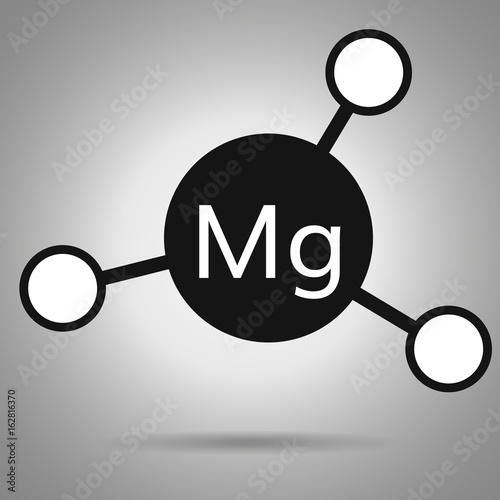 Magnesium icon mg molecule with round attoms vector image 