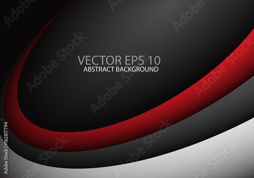 Abstract red gray curve overlap on black blank space for text design modern futuristic creative background vector illustration.