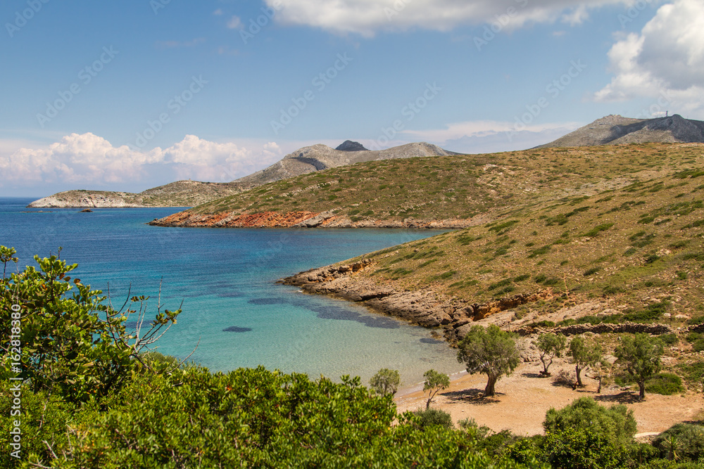 Kleine einsame Bucht auf Leros, Griechenland