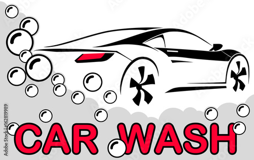 Car wash. Abstract Lines Logo. Vector illustration