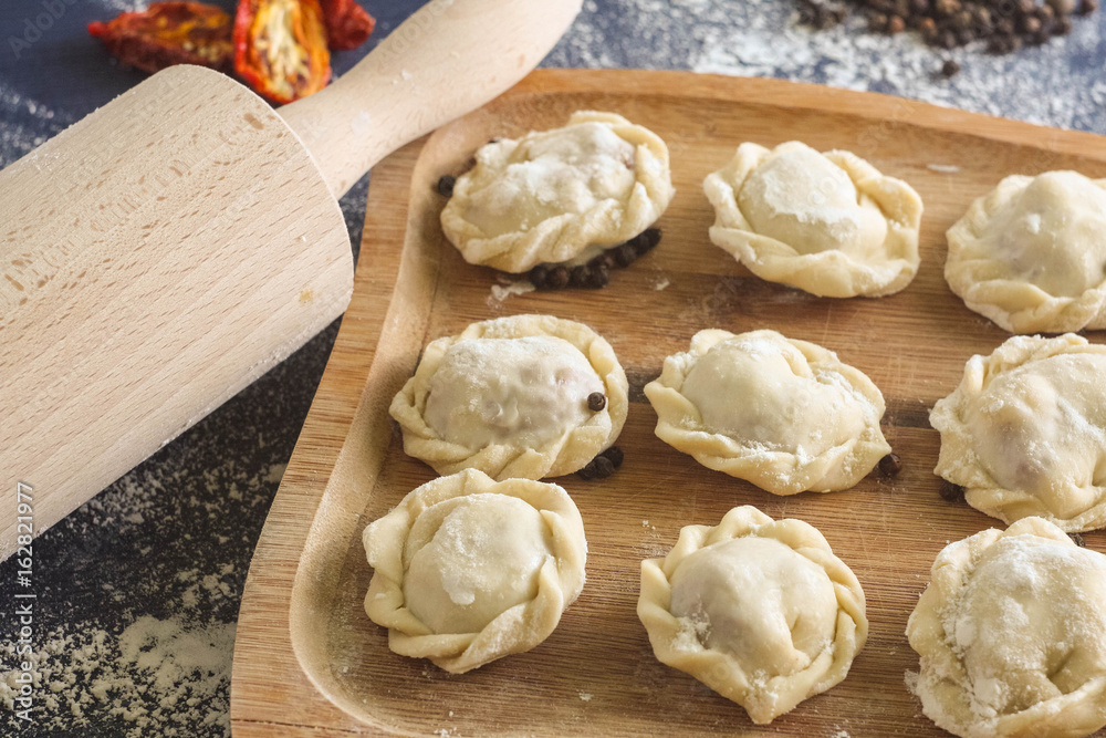 Fototapeta premium Dumplings with meat