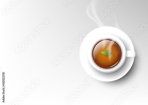 Vector isolated cup of coffee collection, hot tea