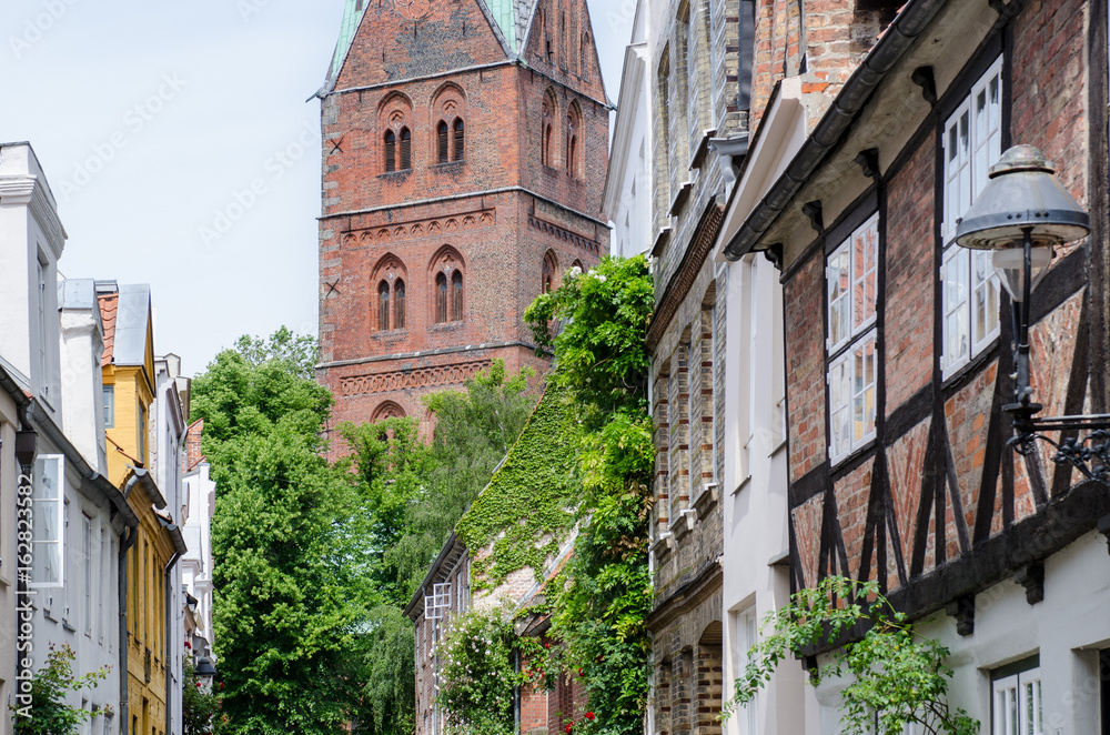 Lübeck, Detail view to the st.aegidien church