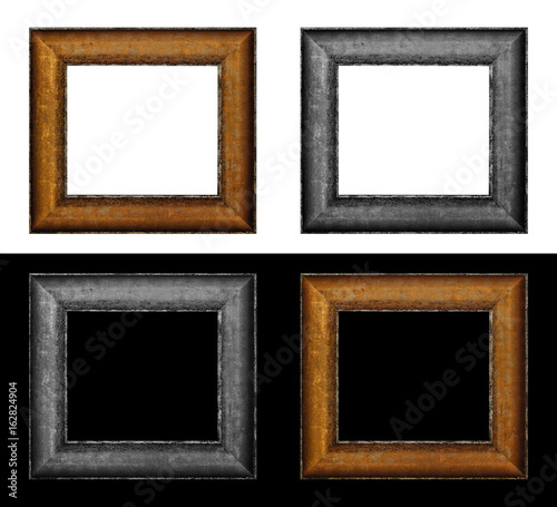 Framework in antique style. Vintage picture frame isolated on background