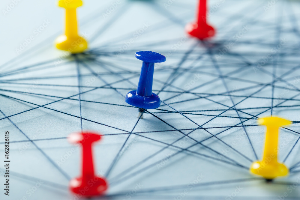 Network with pins Network with pins