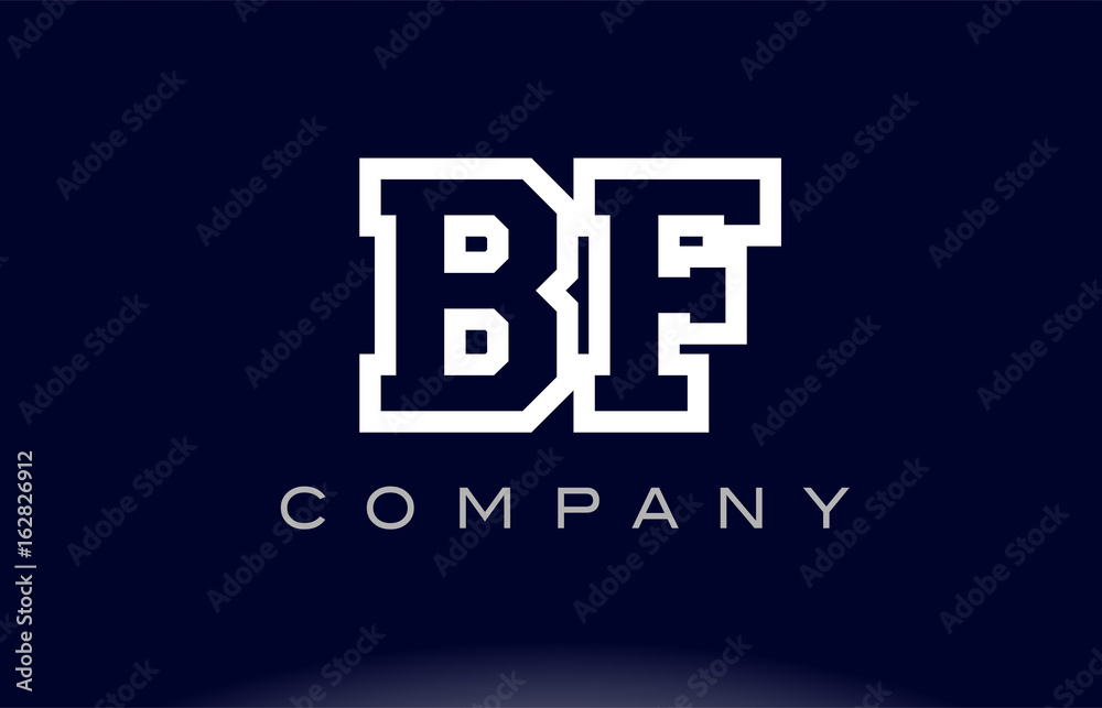 BF B F alphabet letter logo icon company BF B F alphabet letter logo icon company
