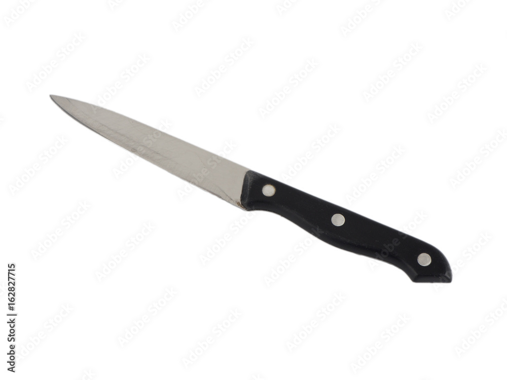 Steel knife over white isolated background Steel knife over white isolated background