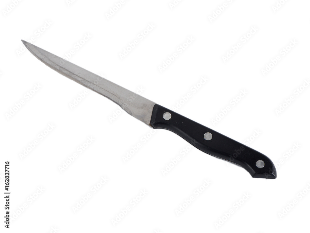 Steel knife over white isolated background Steel knife over white isolated background