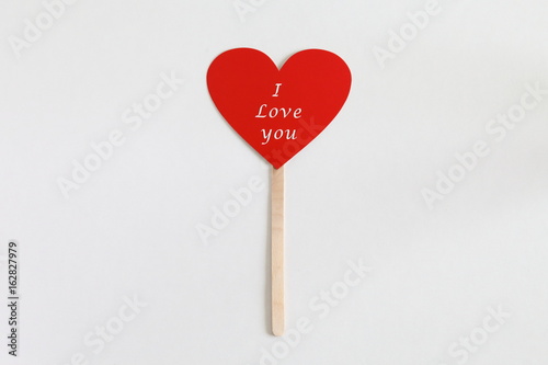 Photo booth props with expression words : I LOVE YOU photo