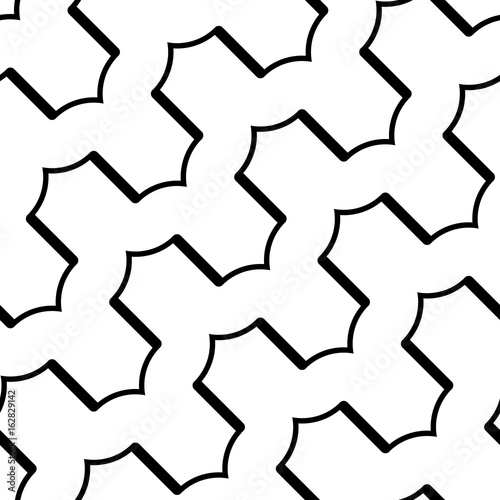 Design seamless monochrome waving pattern