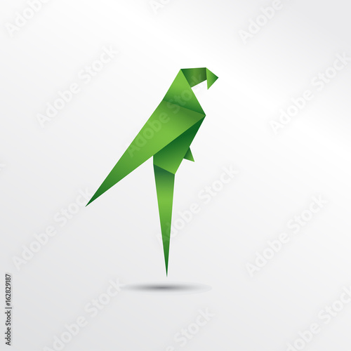 Origami parrot