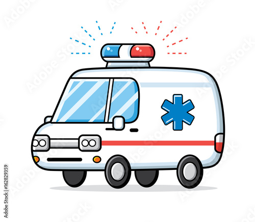 Ambulance car lights vector isolated.
