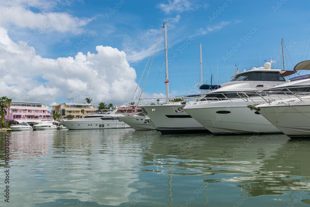 Many yacht and sailing boat at boat lagoon marina phuket in Thailand Many yacht and sailing boat at boat lagoon marina phuket in Thailand