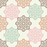 Seamless vector background with lace pattern. Textile rapport.