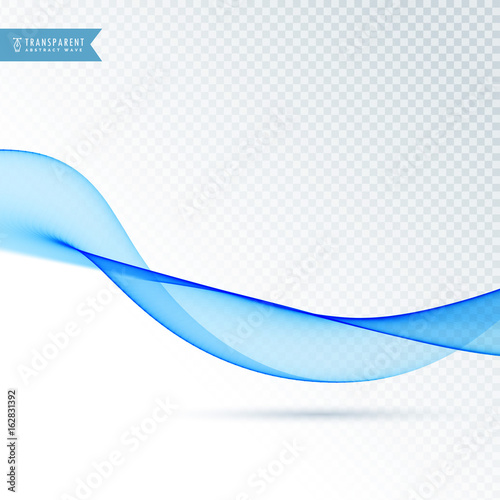 clean blue transparent wave vector background