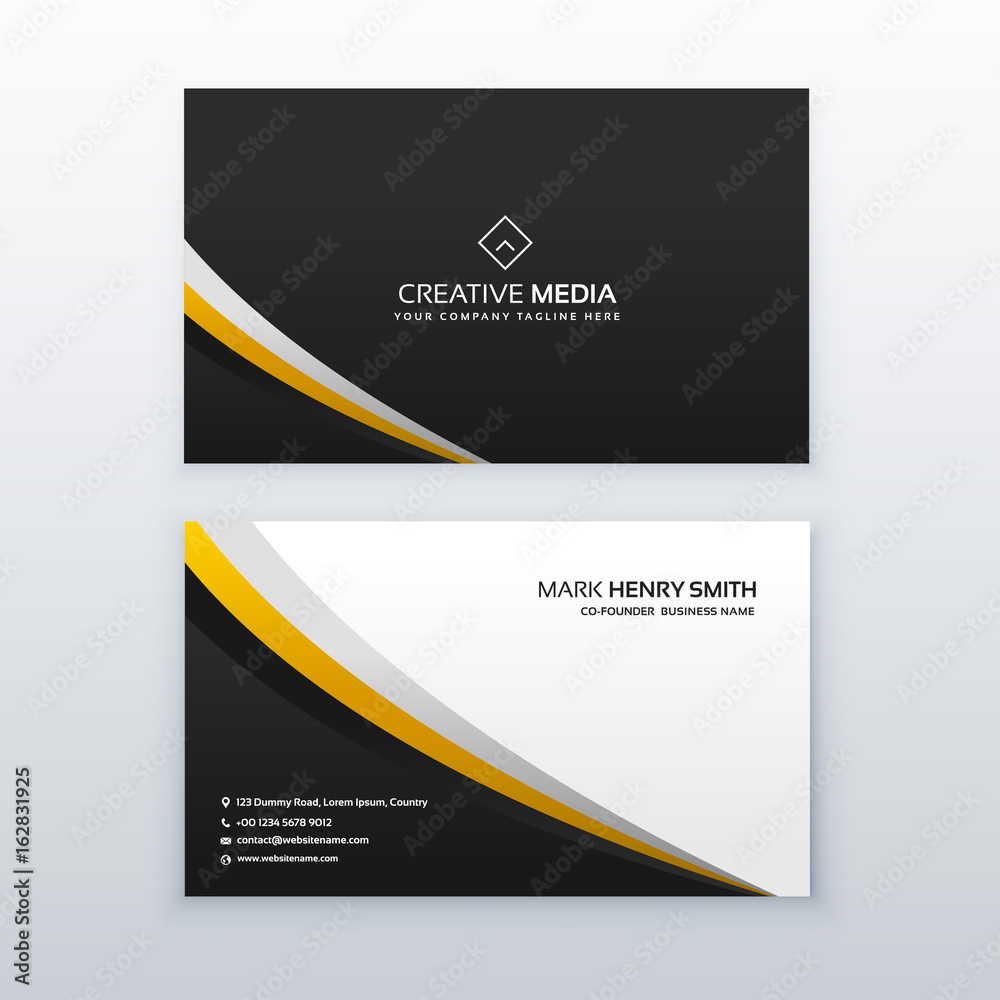 Fototapeta premium business card template design in simple style