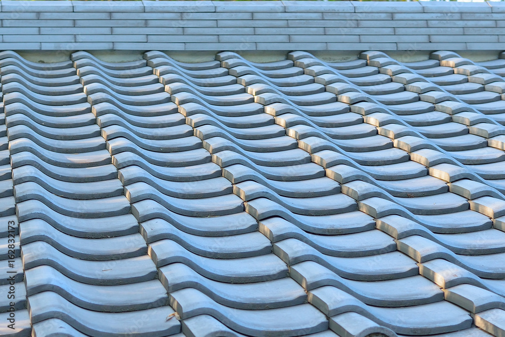 Fototapeta premium Background details of Japanese house roof tiles
