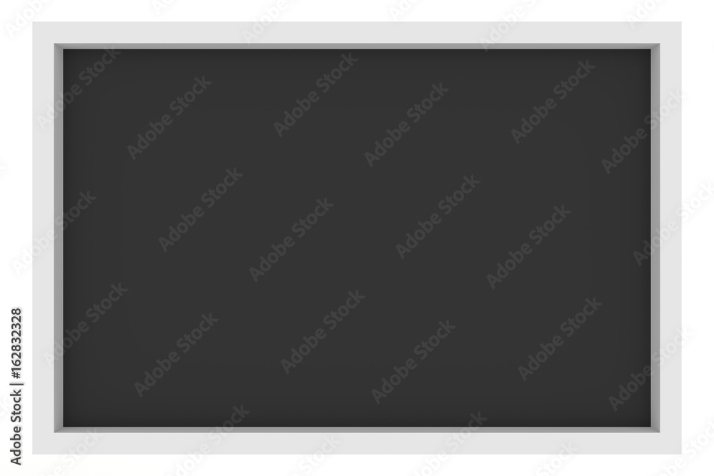 Blank Chalkboard With Copy Space With White Frame On White Background, 3d illustration Blank Chalkboard With Copy Space With White Frame On White Background, 3d illustration