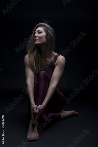 Woman practicing yoga