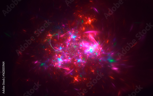 3D rendering abstract fractal light background