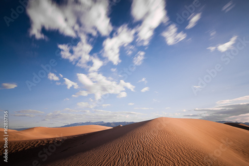 Death Valley sand dunes at sunset