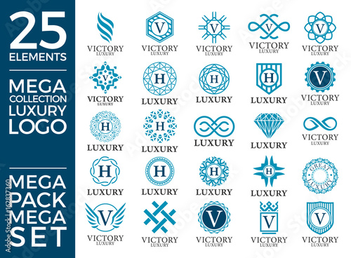 Great Luxury Set, Royal and Elegant Logo Template Vector Design Eps 10