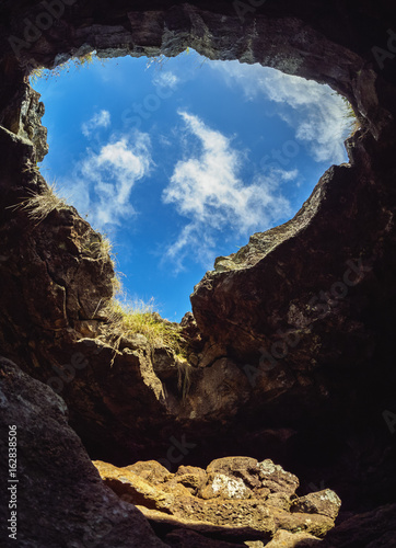 Ana Te Pahu Cave, Rapa Nui National Park, Easter Island, Chile