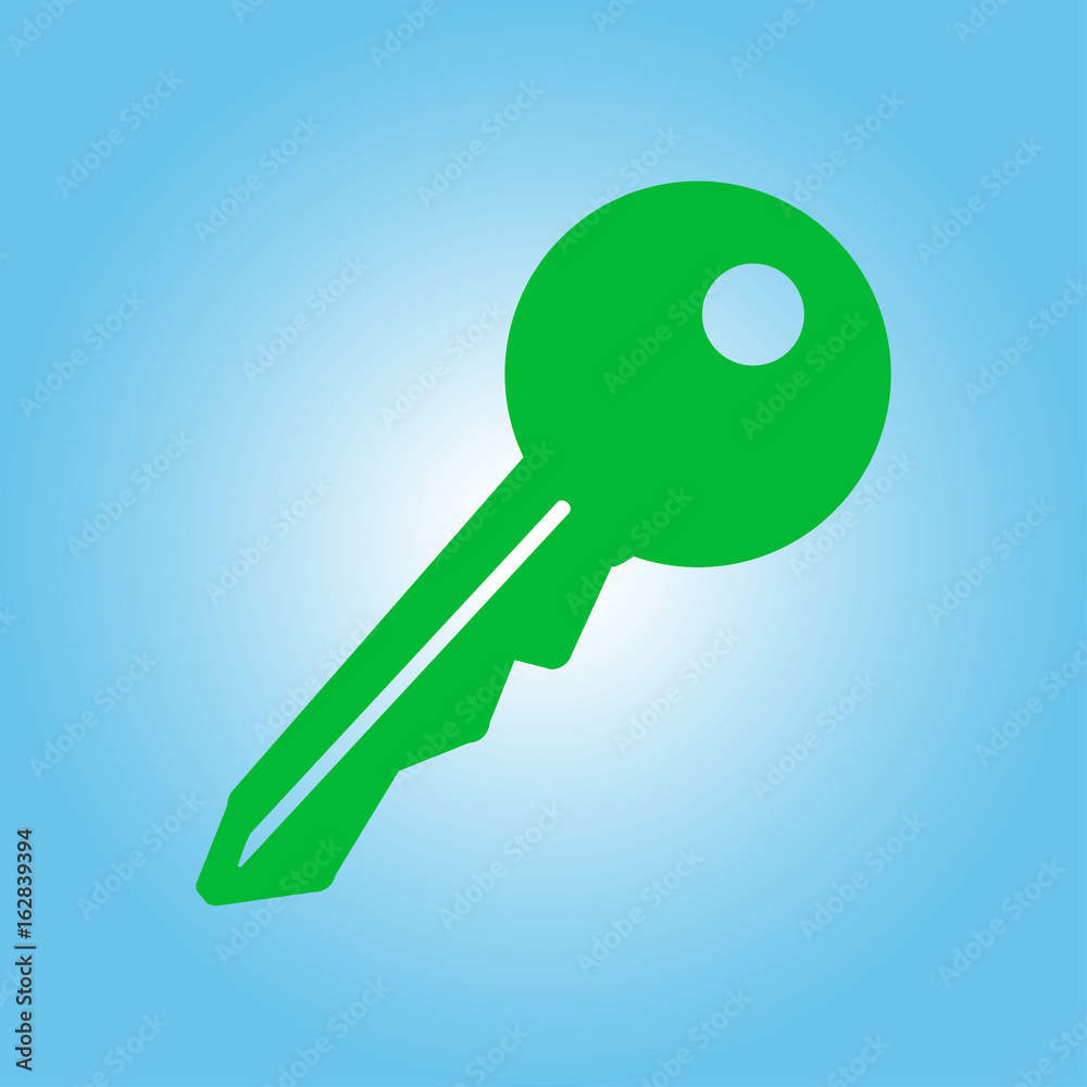 Key icon. Lock symbol. Security sign. Flat design style. Key icon. Lock symbol. Security sign. Flat design style.